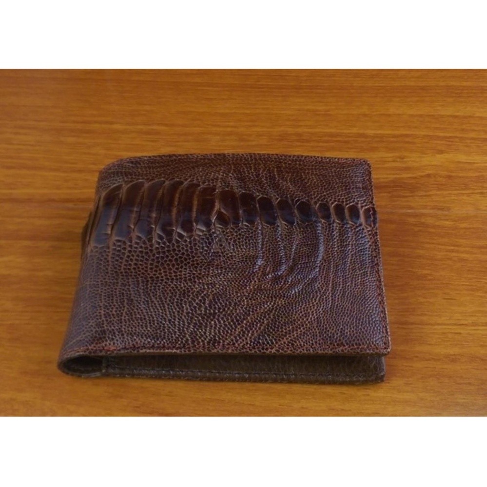 Ví Da Đà Điểu Màu Nâu Đậm