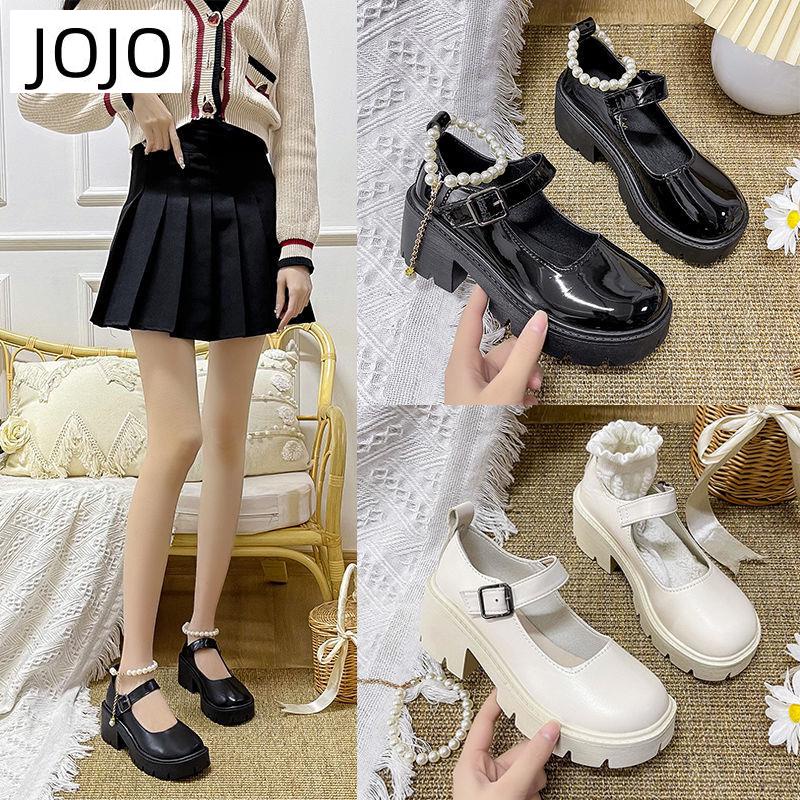 Giày Da Mary Jane Đế Dày Tăng Chiều Cao Thời Trang Mùa Hè Phong Cách Mới Cho Nữ