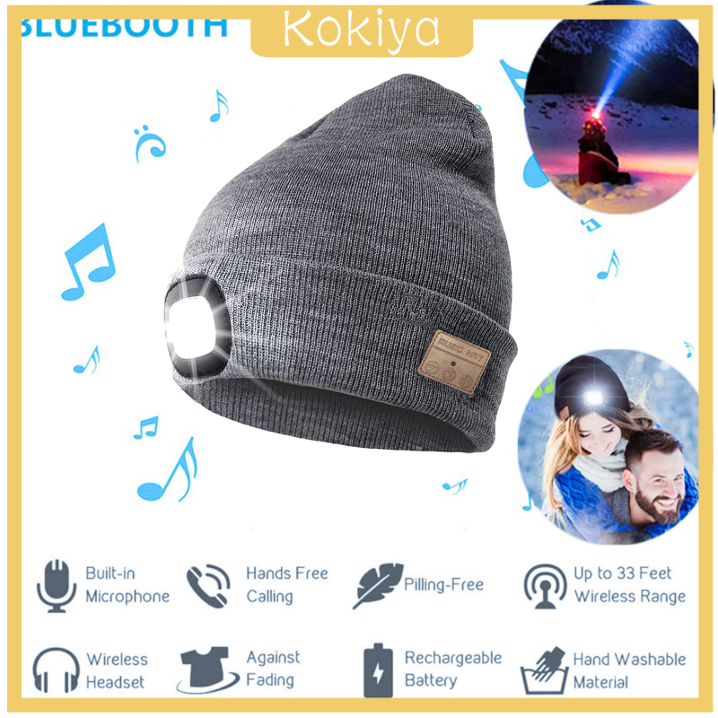 Mũ Beanie Tích Hợp Phát Nhạc Bluetooth Có Thể Sạc Lại Tiện Dụng