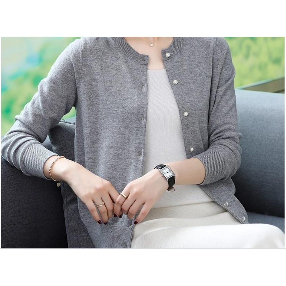 (HÀNG SẴN) Áo Khoác Len Cardigen Thời Trang Phong Cách AL17 - Hàng Quảng Châu Cao Cấp