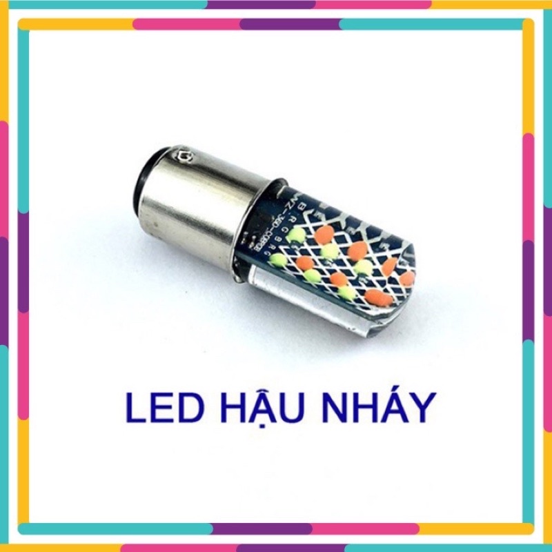 Đèn hậu nháy đổi 2 màu xanh đỏ liên tục, Đèn led nháy đổi màu đẹp, DÙNG ĐIỆN BÌNH.
