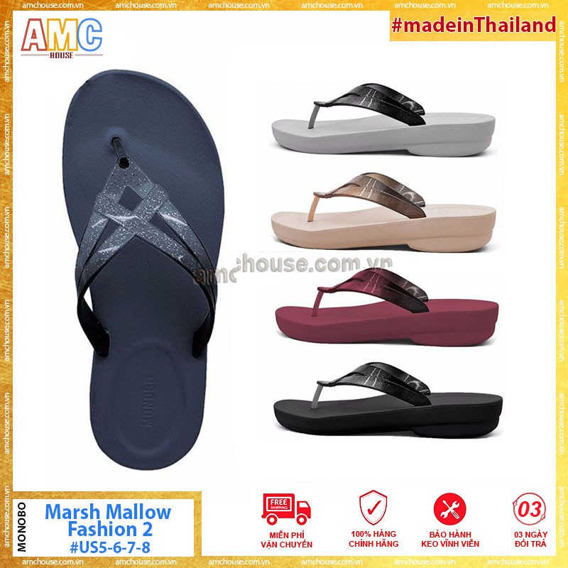 Dép nữ Thái Lan xỏ ngón đế mềm siêu nhẹ MONOBO - MARSH MALLOW FASHION 2