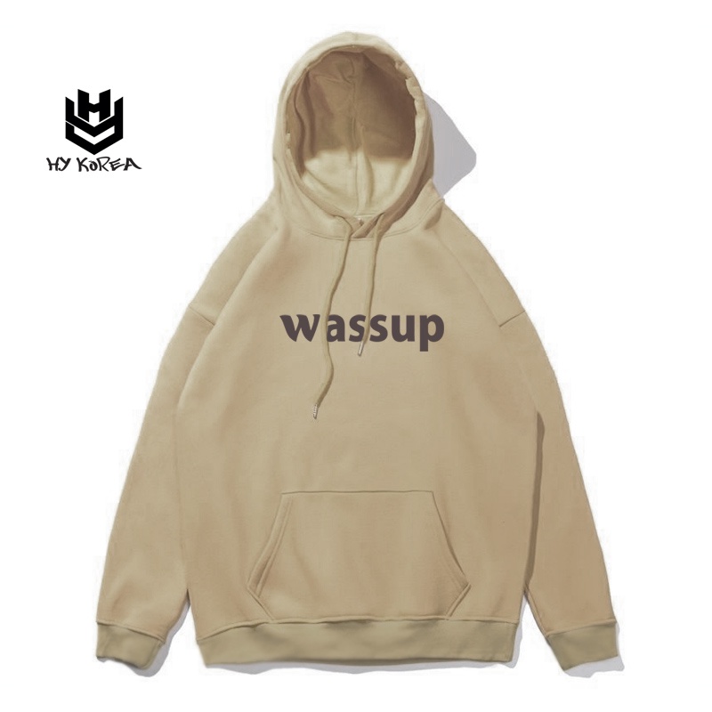 Áo Khoác Hoodie HY KOREA WASSUP DC305 Ulzzang Unisex