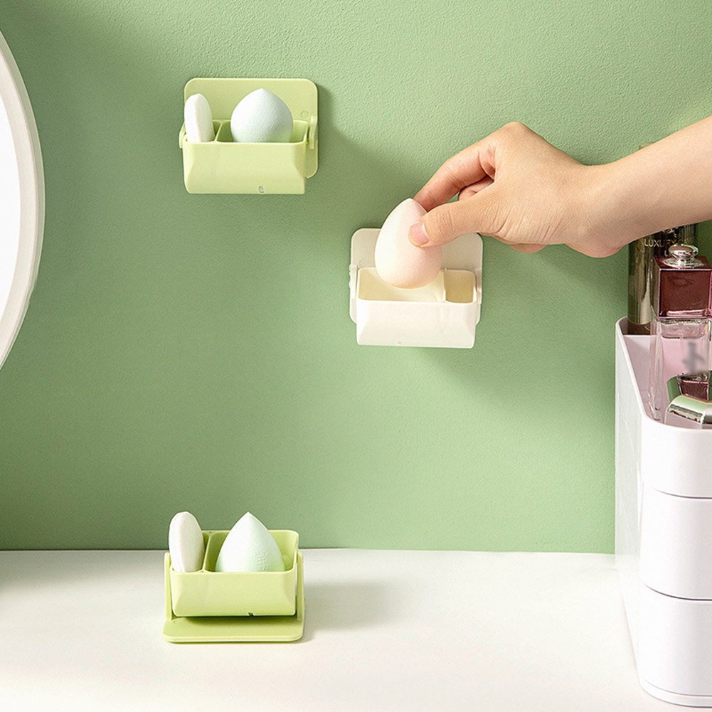 Kệ Đựng Mút Trang Điểm / Mỹ Phẩm Treo Tường Tiết Kiệm Không Gian Tiện Dụng