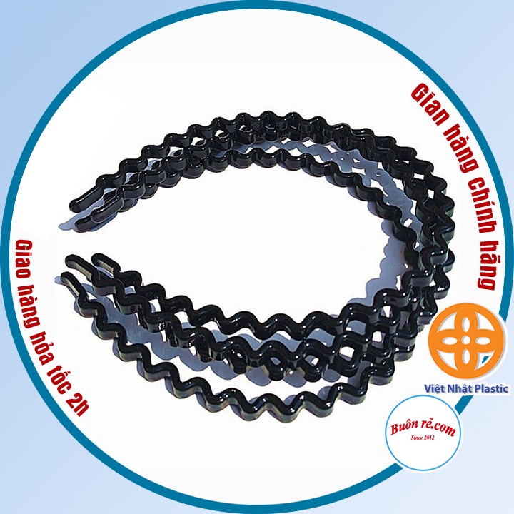 Bờm Tóc Gợn Sóng Nam Nữ Dày Dặn, Cài Tóc Lò Xo - Buôn Rẻ 00040