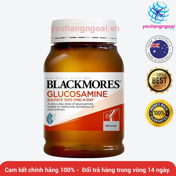 Thuốc hỗ trợ giảm sưng, viêm, đau xương khớp Blackmores Glucosamine Sulfate 1500 One-A-Day 180 viên của Úc