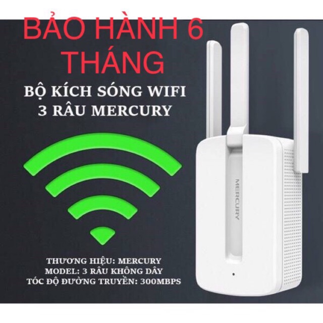 Kích sóng wifi mercury MW310RE 300Mbps cực mạnh