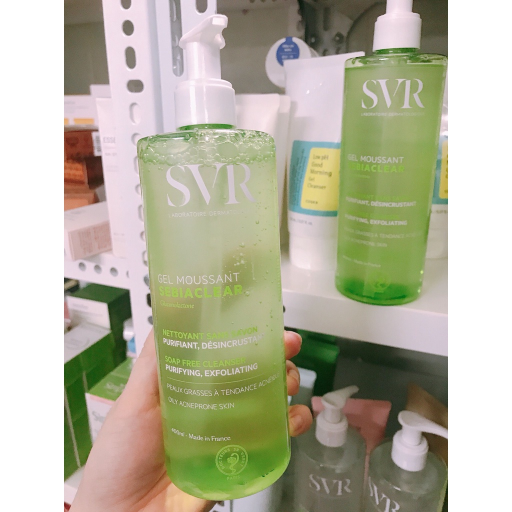Gel rửa mặt cho da dầu mụn SVR Sebiaclear Gel Moussant 400ml