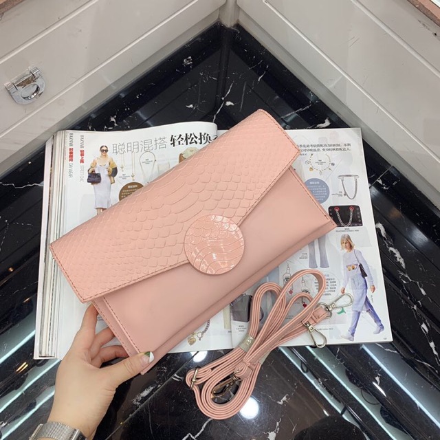 Clutch ví nữ khoá tròn vảy cá - bán sỉ