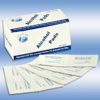 Hộp 100 miếng bông tẩm cồn khô sát trùng vết tiêm, vết chích máu