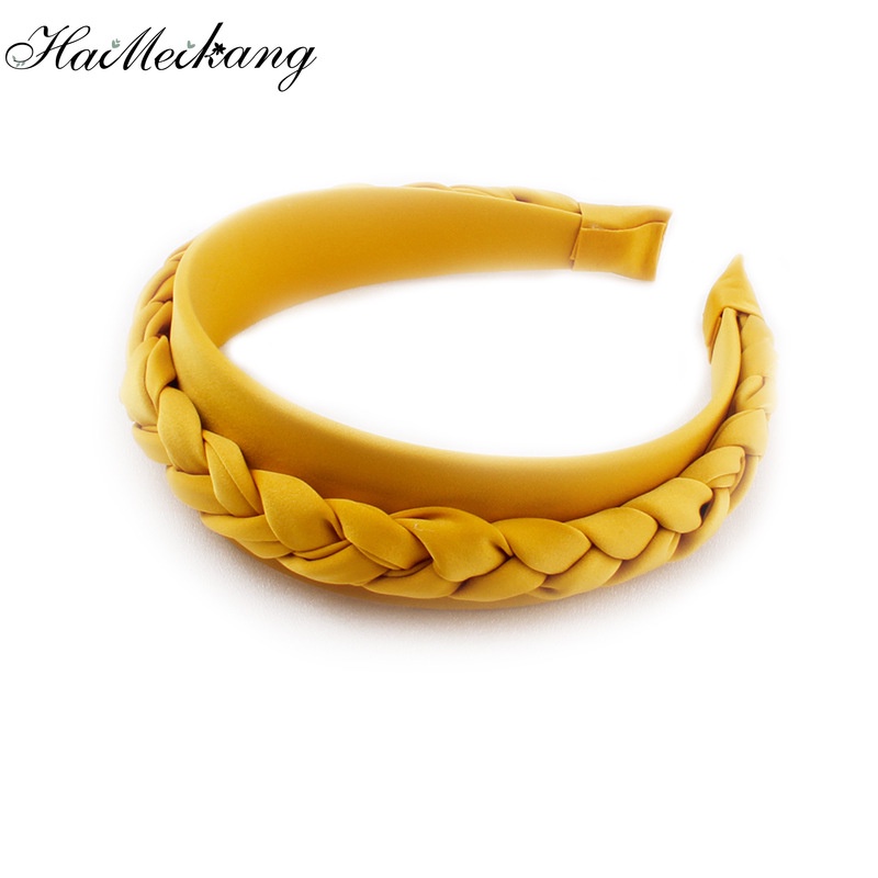 Haimeikang Băng Đô Vải Bản Rộng Màu Trơn Thời Trang Cho Nữ