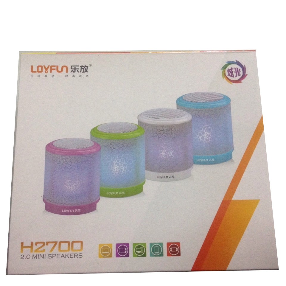 LOA VI TÍNH LOA CẶP BỘ 2 CÁI LOYFUN  H 2700 MÁU TRẮNG, TRẮNG HỒNG, TRẮNG XANH NHIỀU MÀU ĐÈN LED