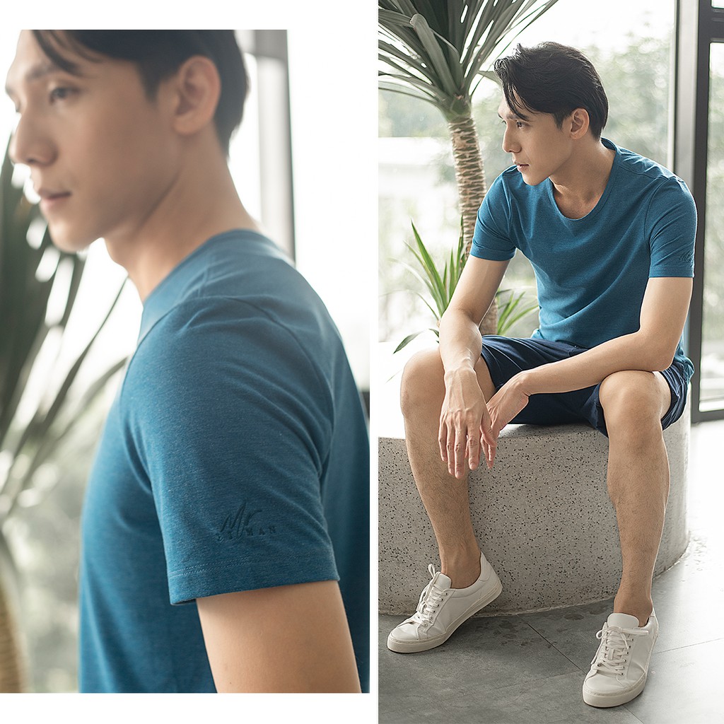 [Mã FAMALLT5 giảm 15% đơn 150K] Áo phông nam cổ tròn Biluxury vải thun Cotton co giãn dày dặn dễ phối đồ 4APKB005XCV