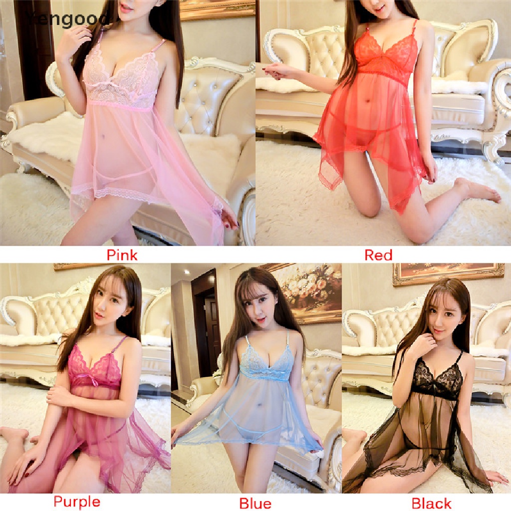 Đầm Ngủ Trong Suốt Có Khe Hở Gợi Cảm Cho Nữ