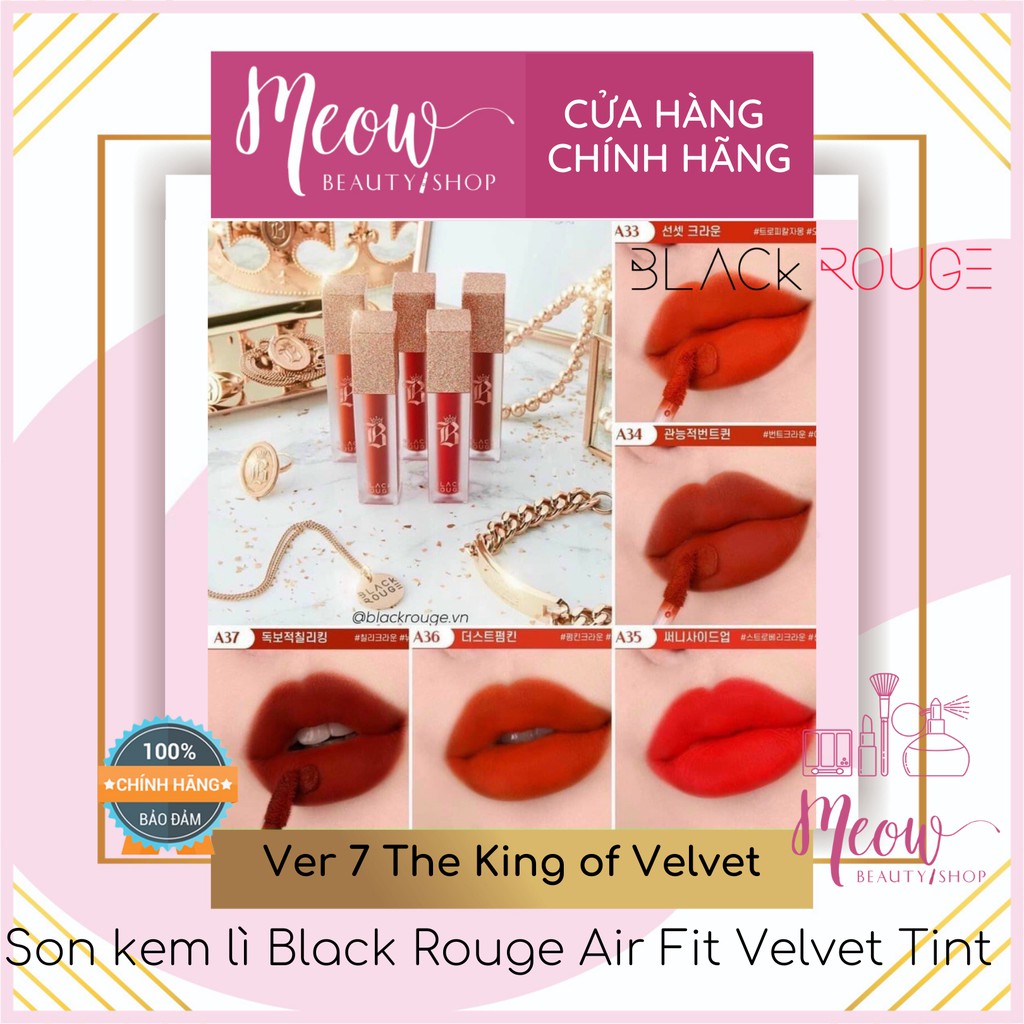 Son Black Rouge Air Fit Velvet Tint Ver 5-Ver 7 The King of Velvet