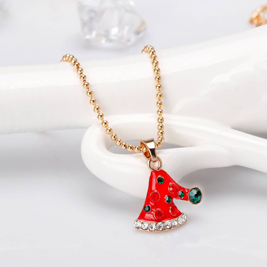 Dây Chuyền Mặt Tròn Họa Tiết Giáng Sinh Dễ Thương 629