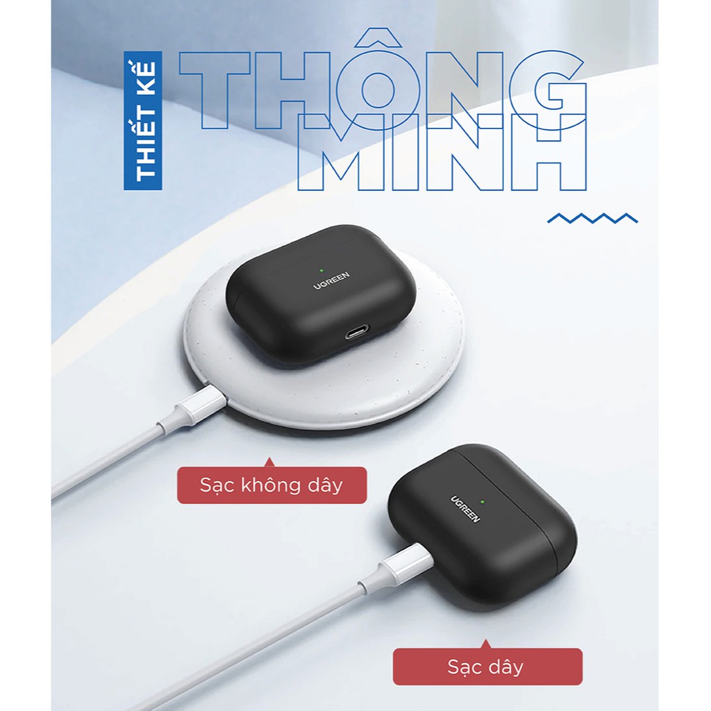 Hộp đựng bảo vệ chuyên dụng cho tai nghe Airpods Pro hỗ trợ sạc dây và không dây UGREEN LP324 80513