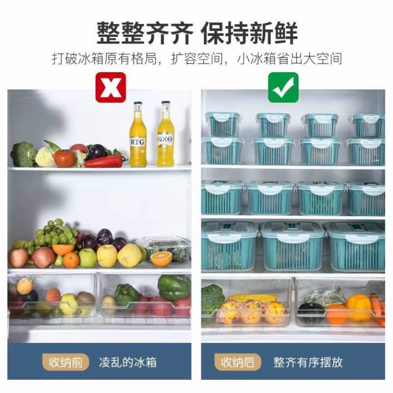 SET 5 Hộp Đựng Đồ, Thực Phẩm Bảo Quản Tủ Lạnh Đa Năng Có Nắp Đậy Cao Cấp - QUÀ TẶNG HẤP DẪN