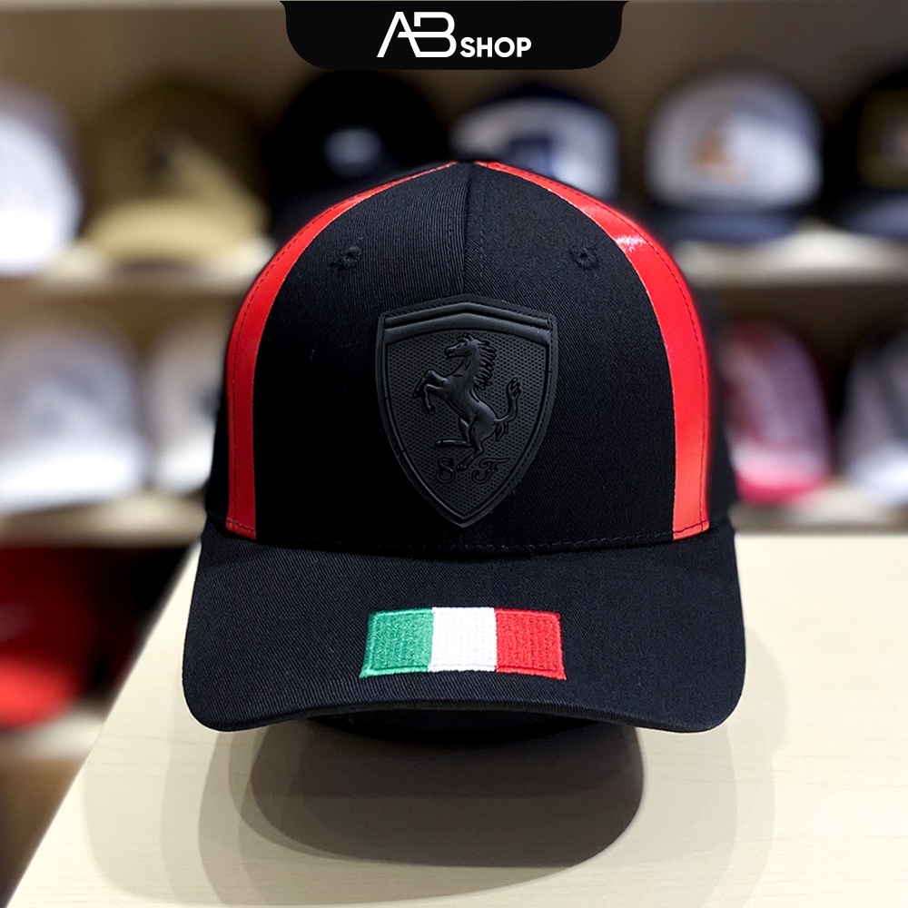 Mũ Lưỡi Trai Ferrari Italy Đen Cao Cấp