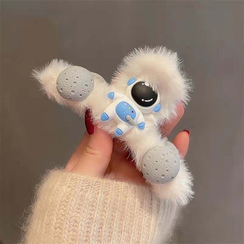 Kẹp tóc càng cua vải lông phong cách Hàn Quốc xinh xắn cho nữ