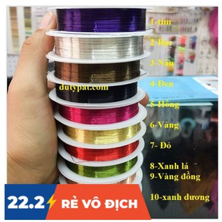 cuộn Dây đồng size 1mm nhiều màu làm handmade, trang sức(khoảng 1 mét)