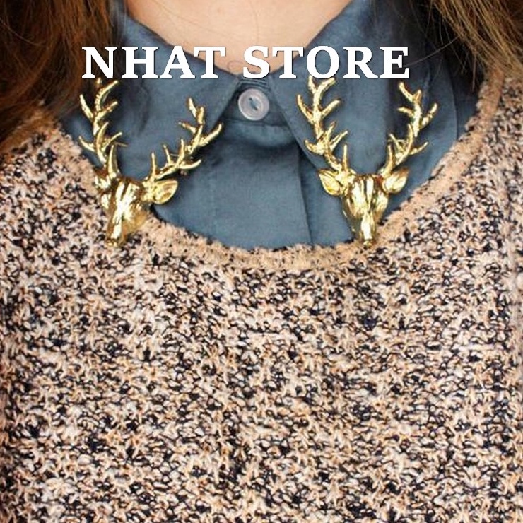 Cài áo vest thời trang nam nữ hình đầu hươu được thiết kế đơn giản tôn lên vẻ đẹp của bạn trong mắt đối phương