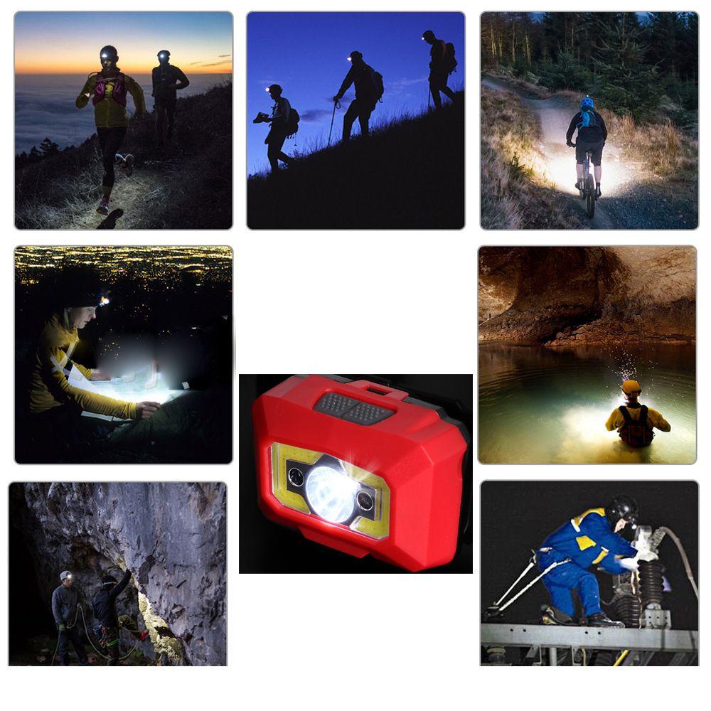 LAKAMIER Đèn Đeo Đầu 5 Tốc Độ Ánh Sáng Xanh Hai Trong Một Dùng Khi Đi Xe Đạp / Leo Núi