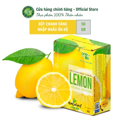 Hộp 50gr Bột Chanh Vàng Tự Nhiên ONELIFE  nguyên chất, giảm cân, không đường
