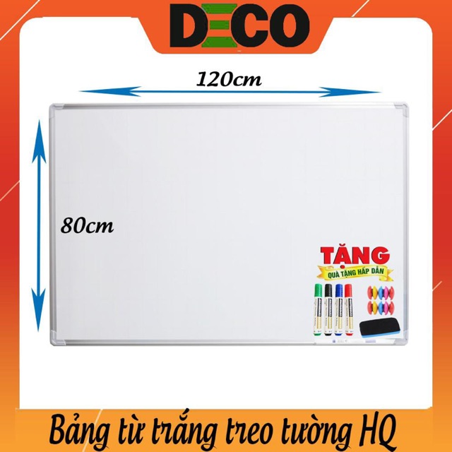 Bảng từ trắng dongbu Hàn Quốc kt 80 x 120cm. Bảng trắng treo tường viết bút lông. Tặng 4 bút dạ, 6 nam châm