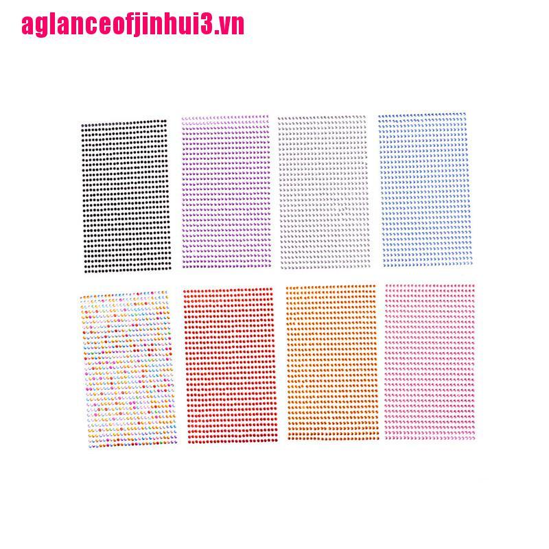 Set 70 Hạt Đá Pha Lê 3mm Tự Dán Trang Trí Xe Hơi / Điện Thoại / Pc / Xe Hơi