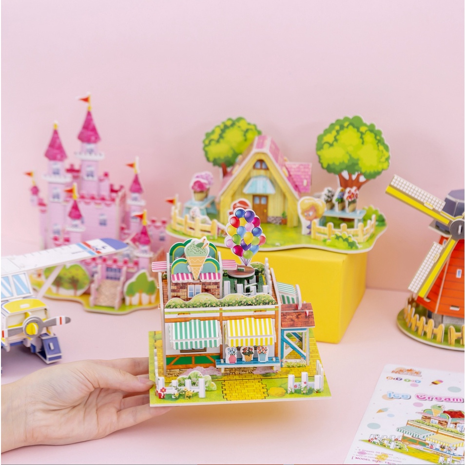 ★Mẫu mới★ Mô hình nhà giấy kiến trúc nhiều kiểu - Mô hình nhà giấy 3D