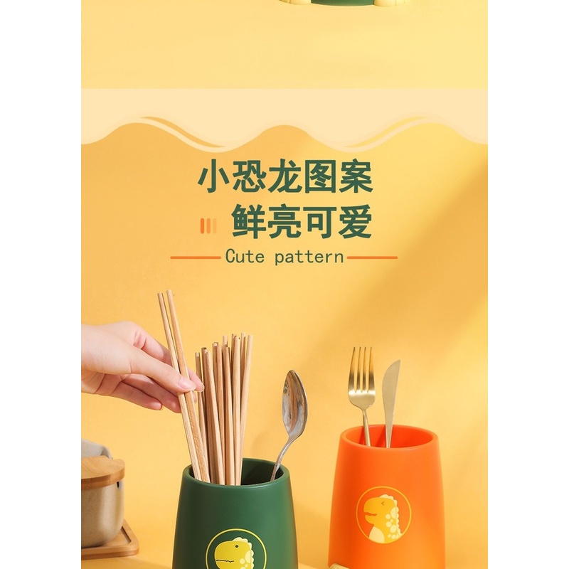 Ống đựng đũa ráo nước hình hoạt hình cho nhà bếp