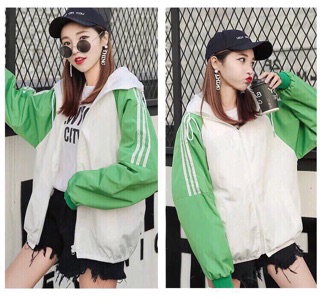 Áo khoác dù 3 sọc tay