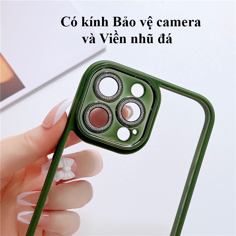 Ốp lưng nhũ đá 2 trong 1, lưng cứng viền vuông cho iPhone 11Promax, 12Promax, 13Promax, 14Promax, 15promax