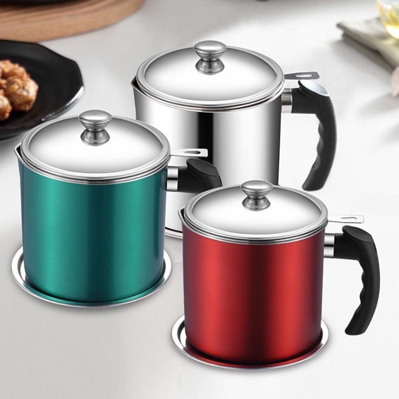 Bình lọc dầu ăn inox 304, ca lọc cặn dầu