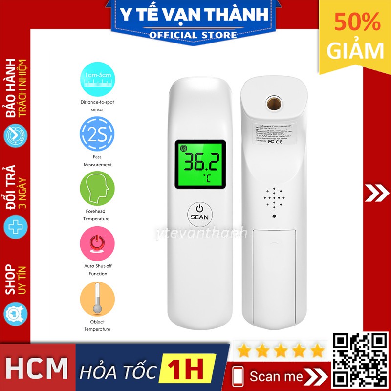 ✅ Nhiệt Kế Hồng Ngoại Đo Trán- JKD-702, màn hình màu, 2 chế độ đo -VT0443 | Y Tế Vạn Thành