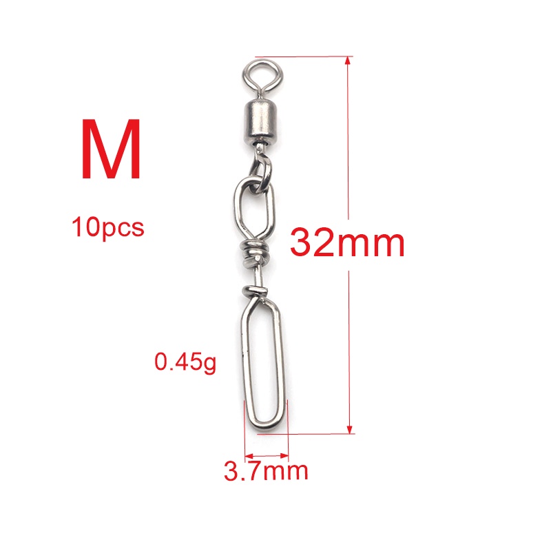 Set 10 Khớp Khuyên Nối Cần Câu Cá Bằng Thép Không Gỉ