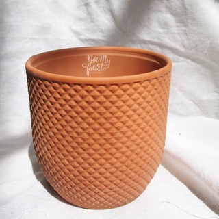 Chậu đất nung hình trứng  14x14cm