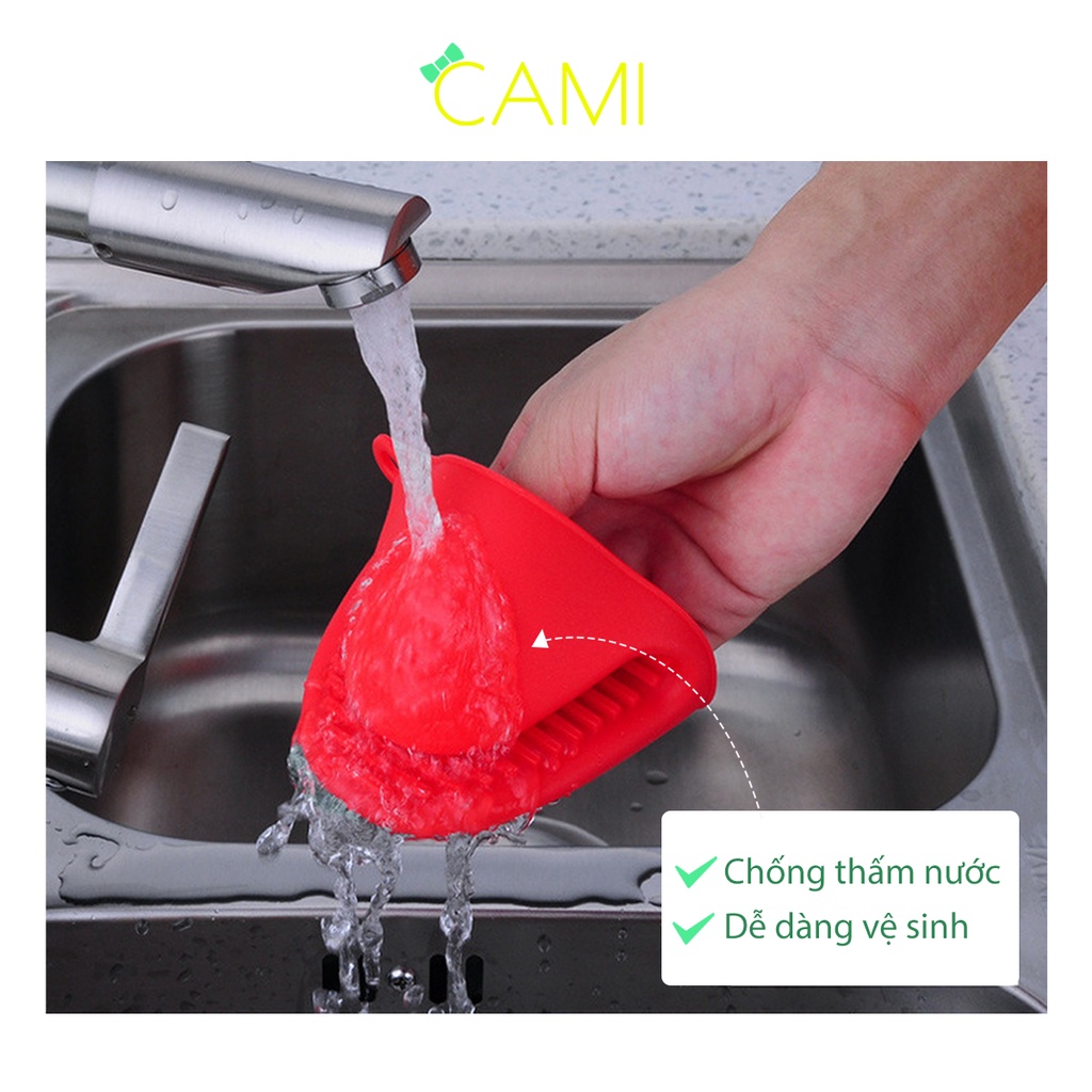 Kẹp bắc nồi hình mỏ vịt, chịu nhiệt, silicone mềm dẻo, chống trơn trượt, biến dạng - Cami - CMPK207