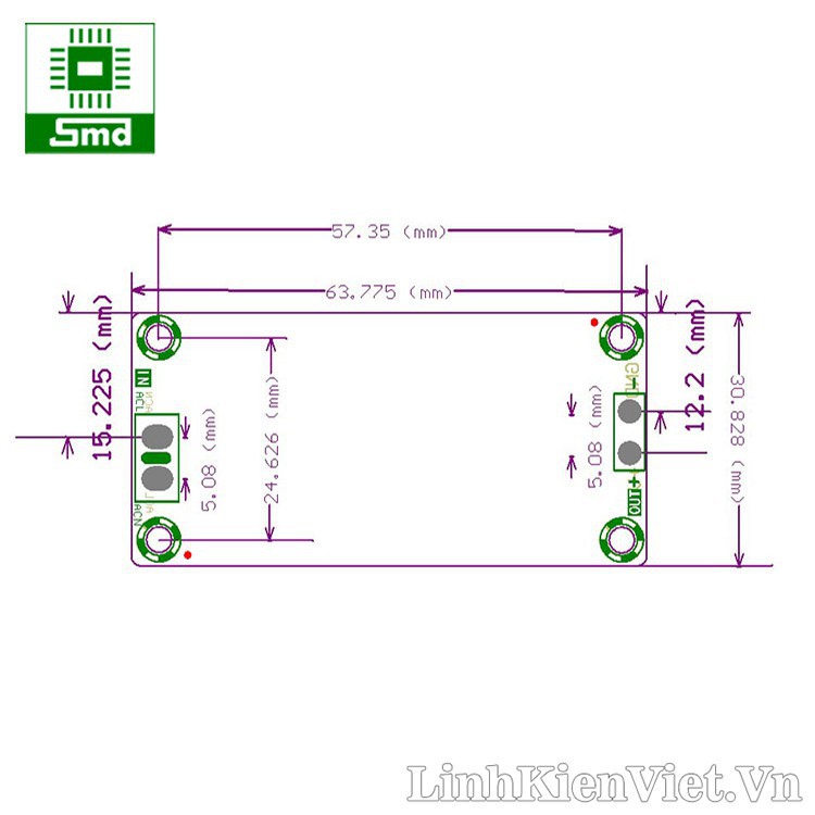 Module nguồn xung 10W AC- DC (5V, 2A)