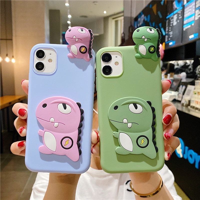 Ốp Điện thoại Mềm In Hình Khủng Long 3d Cho Iphone 12 11 Pro Max X Xr Xs 6 S 7 8 Plus Se 2020