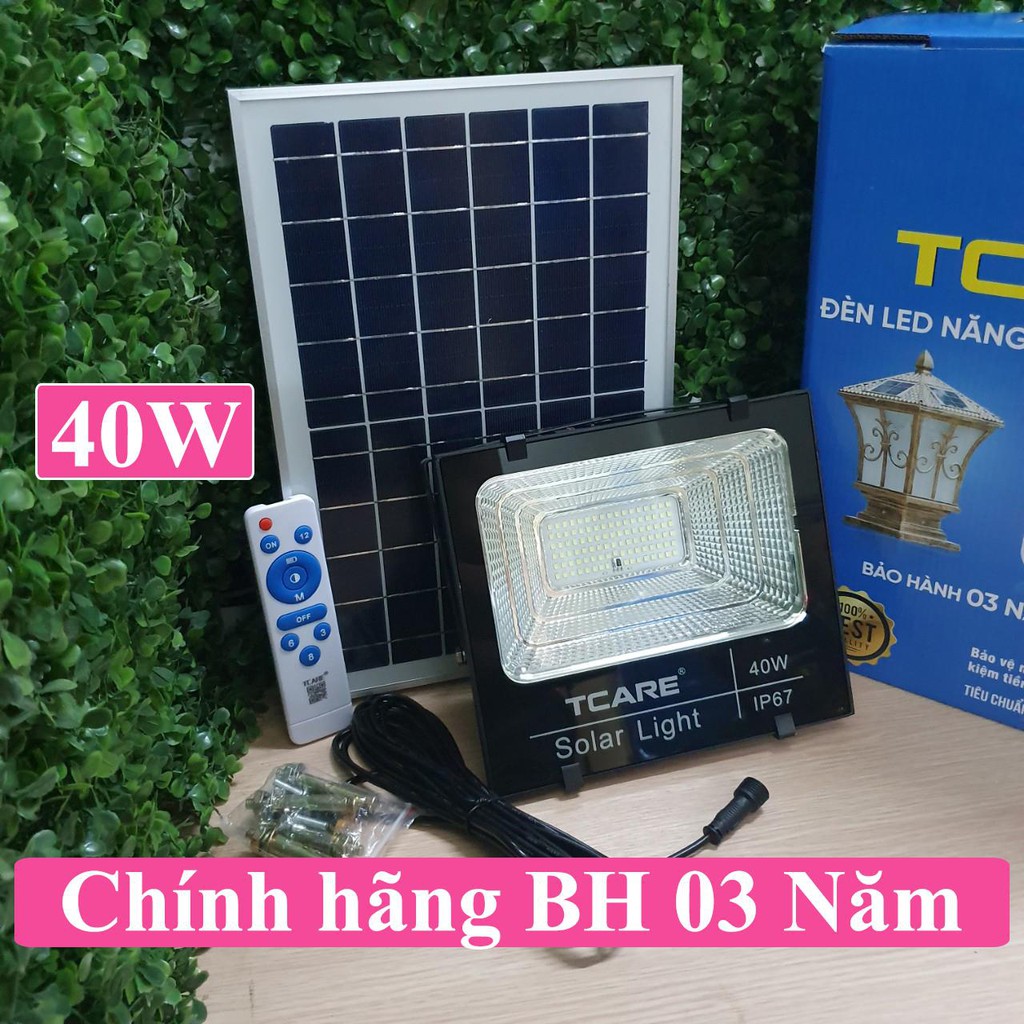 Đèn Led Năng lượng mặt trời Tcare 40W BH 03 Năm - Chính Hãng