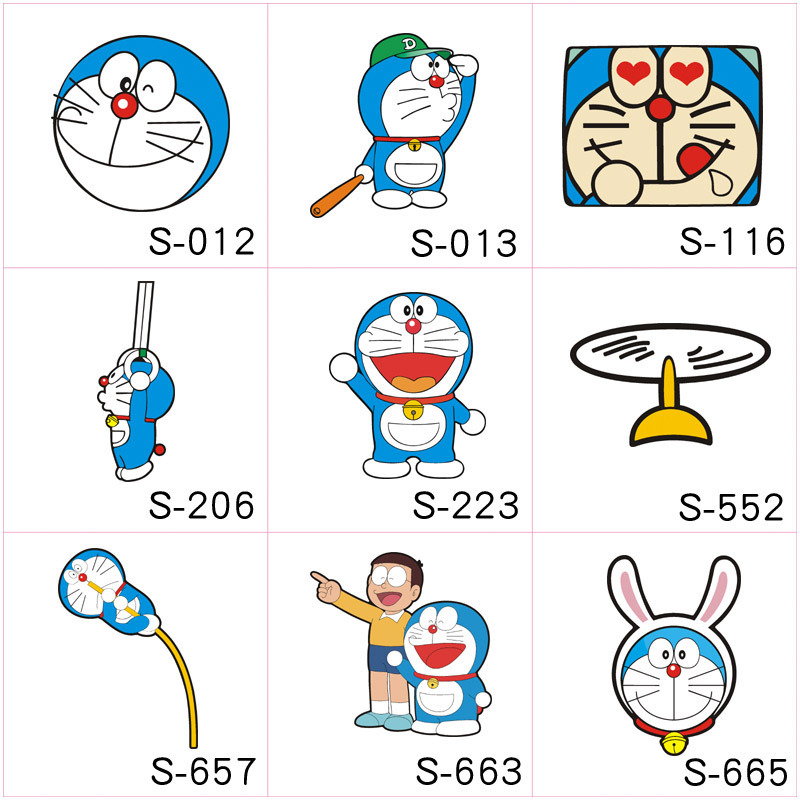 Sticker dán trang trí nắp bình nhiên liệu / cửa sổ xe ô tô hình doraemon xinh xắn