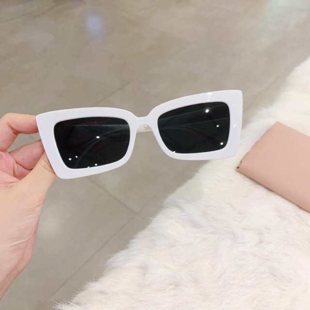 MẮT KÍNH THỜI TRANG NỮ FORM VUÔNG 428 2 MÀU TRẮNG HỒNG SIÊU SANG CHẢNH | BigBuy360 - bigbuy360.vn