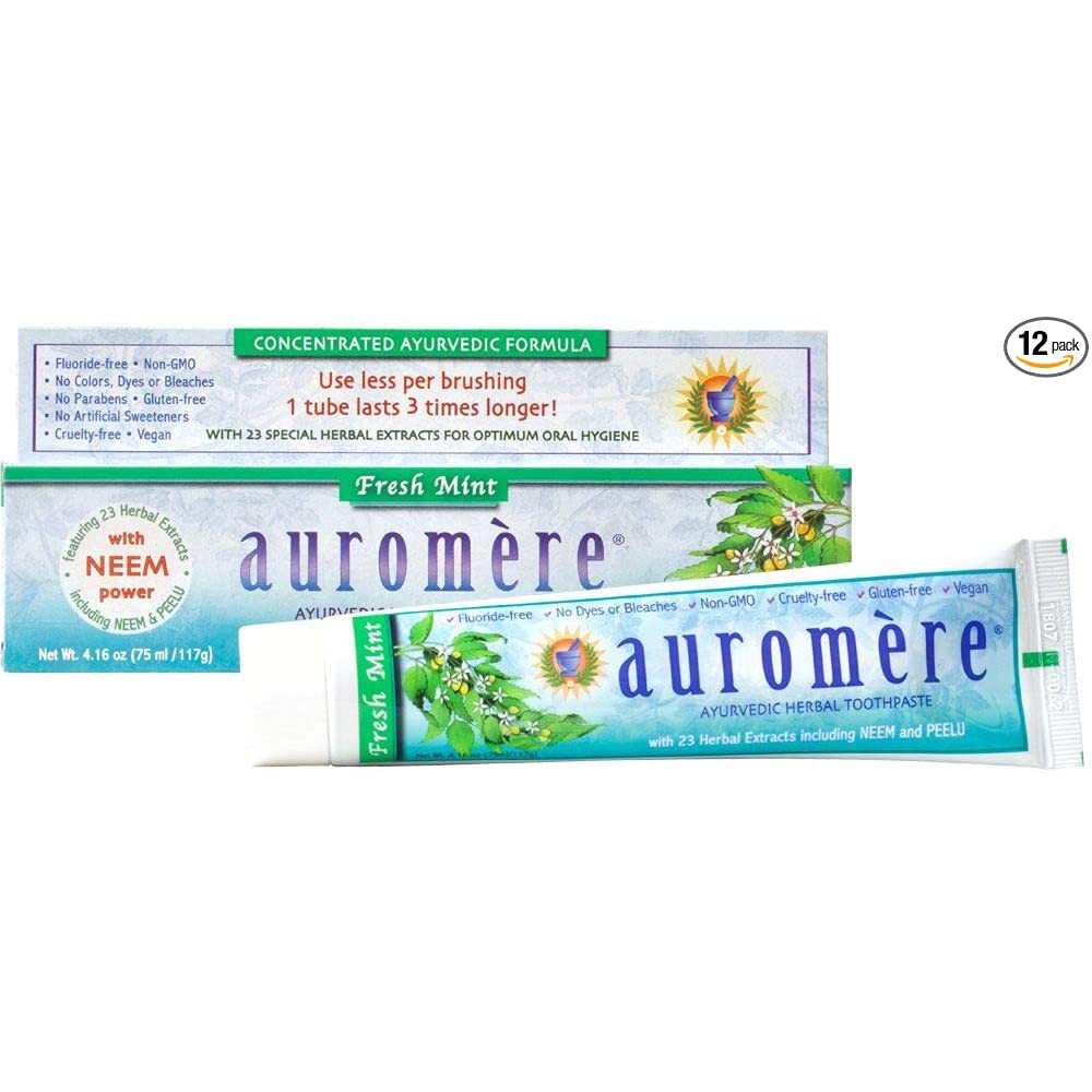 Kem đánh răng-Neem Auromere Ayurvedic Herbal Toothpaste @ Hàng-Mỹ