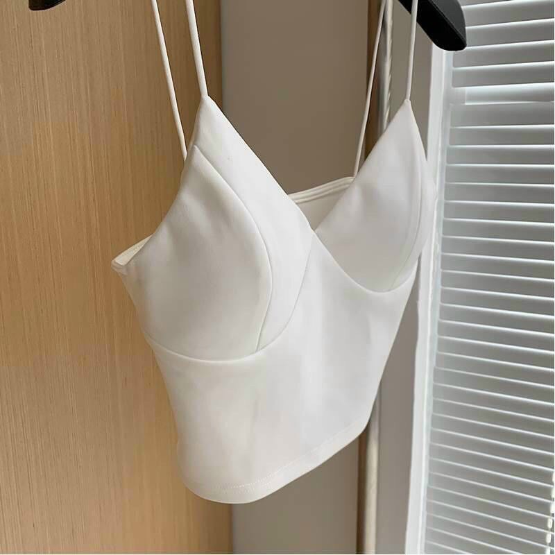 áo kiểu 2 dây croptop có mút ngực cực xinh