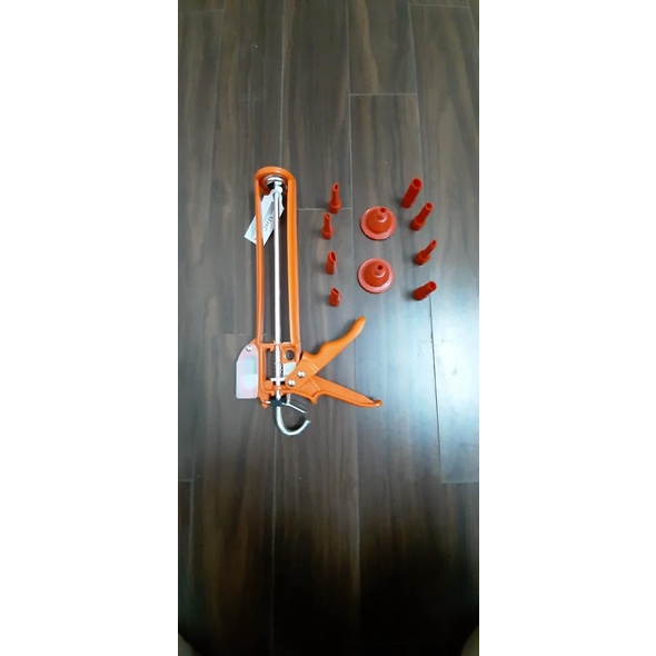 Súng bắn keo hàn quốc silicone MHC kết hợp bộ vòi đi keo nhựa vòi đi keo ionx  nhanh tiện đẹp
