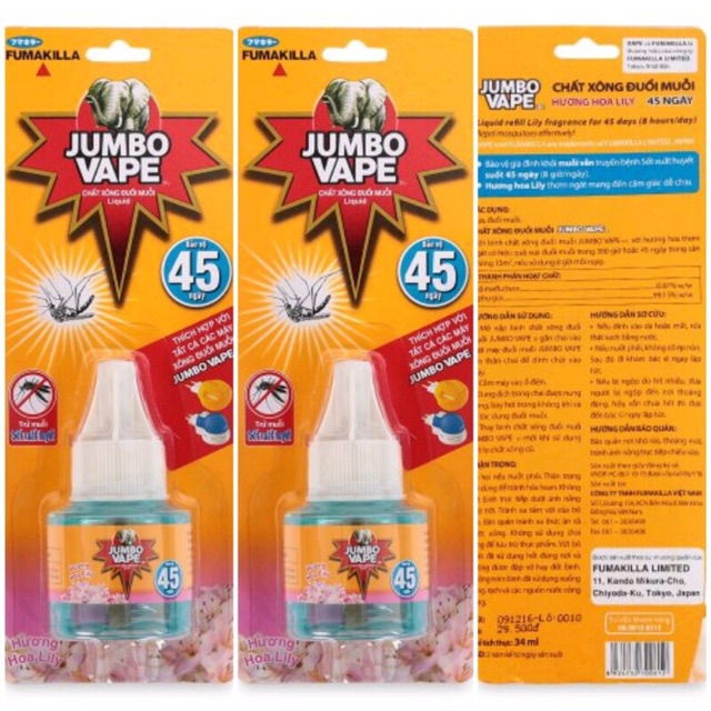 TINH DẦU NƯỚC HOA ĐUỔI MUỖI MÙI CỰC THƠM JUMBO VAPE 34ml