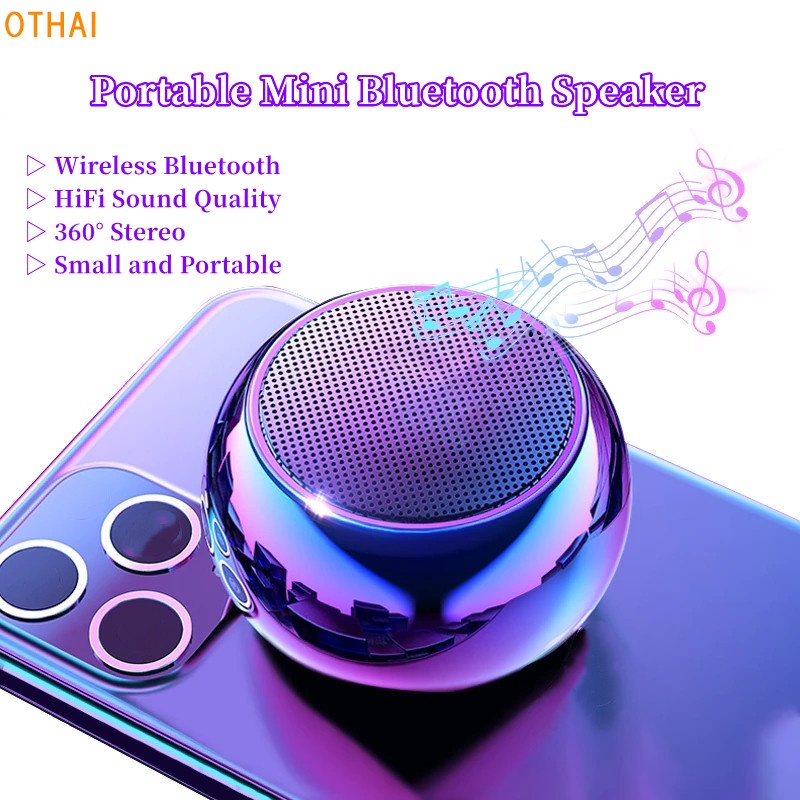 Loa Bluetooth Không Dây Mini Âm Thanh Siêu Trầm Cho Điện Thoại / Máy Tính Bảng