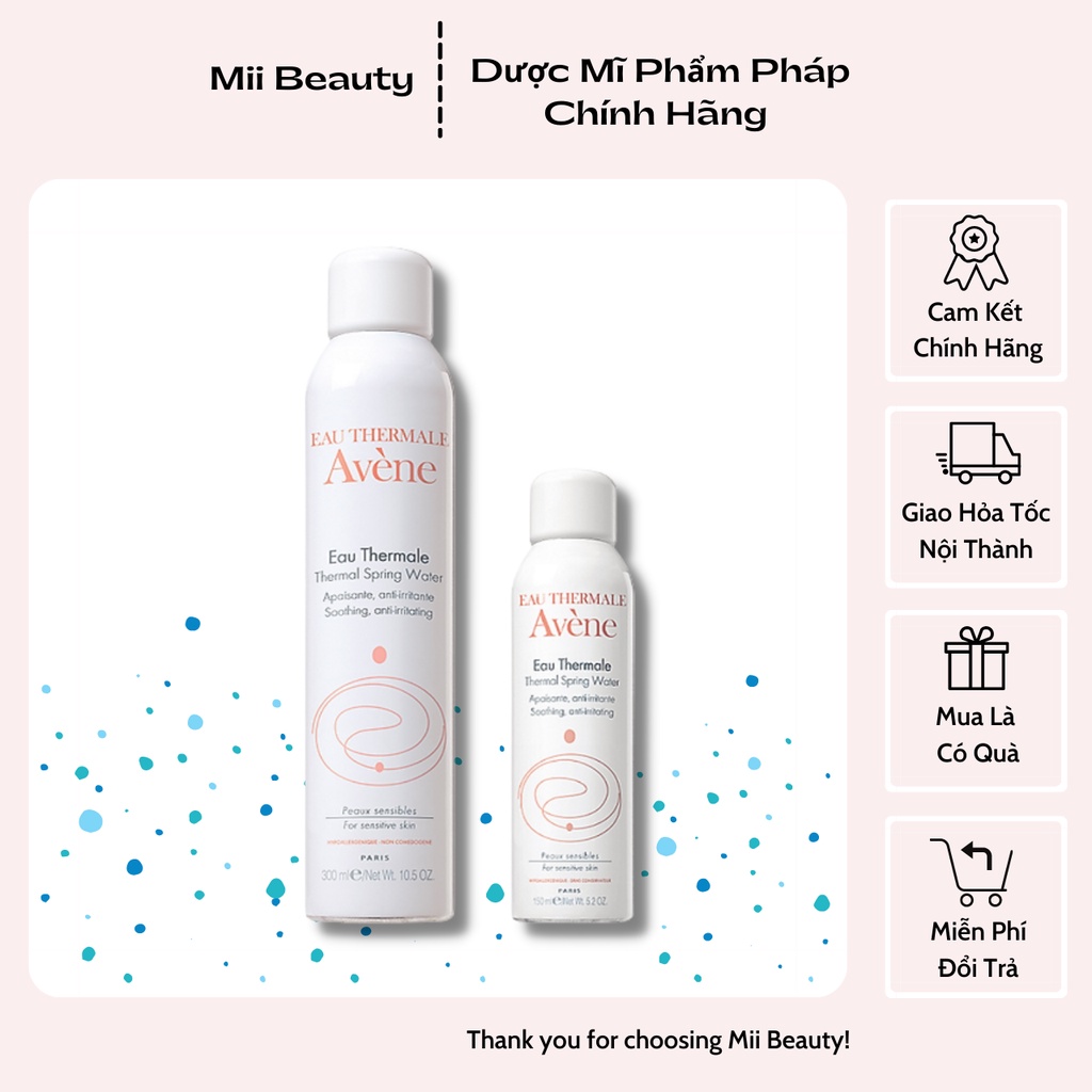 Xịt khoáng Avene nội địa Pháp dành cho mọi loại da đảm bảo hàng chuẩn chính hãng - Mii Cosmetics